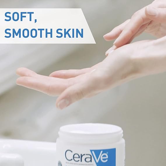 "CeraVe Moisturizing Cream for Face and Body, 454g – Hydrating Skincare with Hyaluronic Acid & Ceramides"