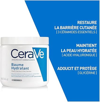 "CeraVe Moisturizing Cream for Face and Body, 454g – Hydrating Skincare with Hyaluronic Acid & Ceramides"