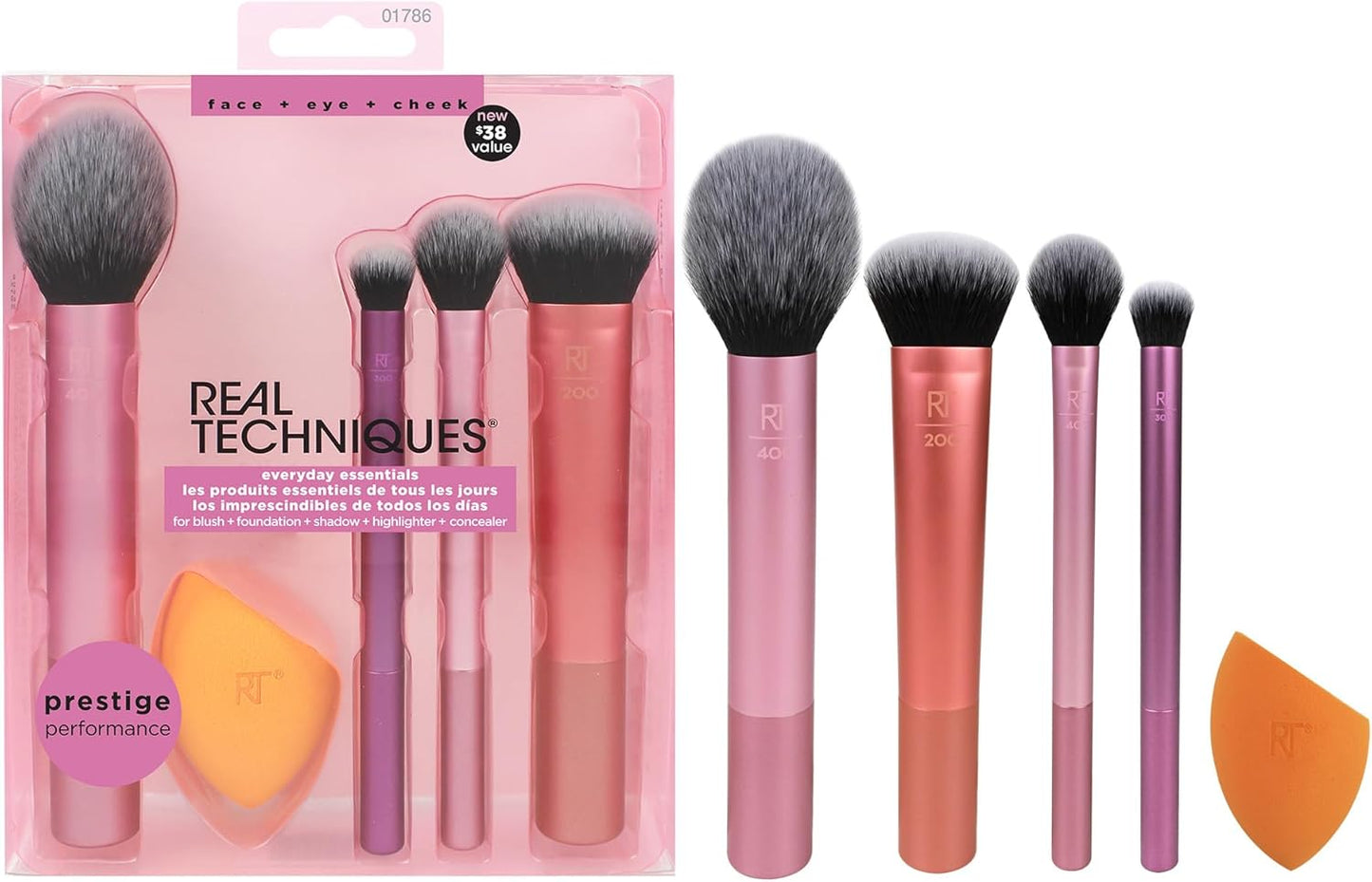 The Everyday Essentials set from Real Techniques gives you 5 essential tools to master any look tapered, soft and fluffy bristles. Blend powder blush evenly for a smooth, natural look